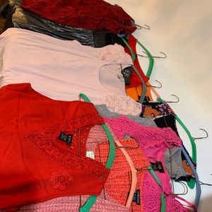 Large lot women's shirts blouses tops